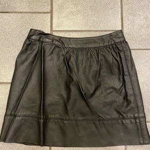 Black faux leather skirt